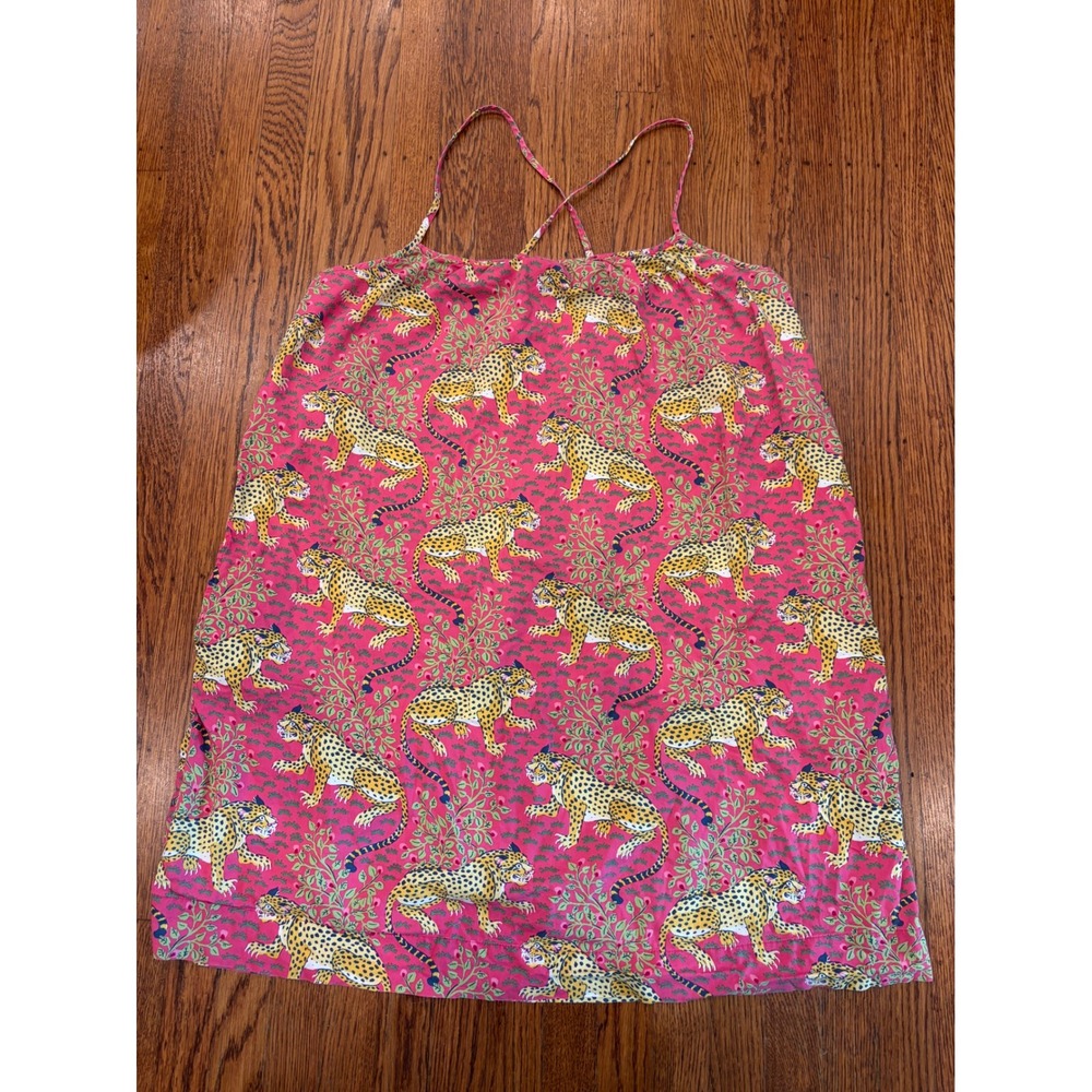 Printfresh Bagheera Hot Pink Leopard Cami Sleep Dress 2X Cotton Nightgown